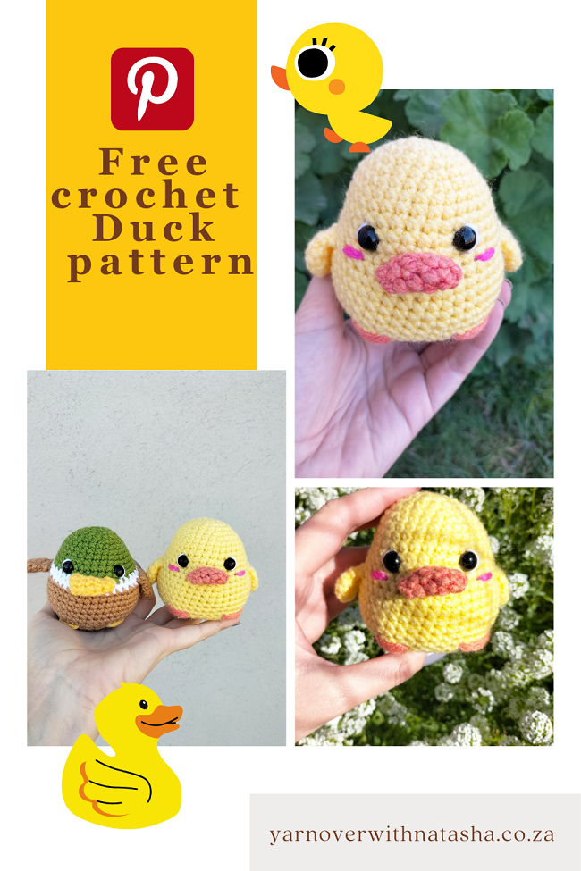 How to crochet a duck free pattern Yarn Over with Natasha